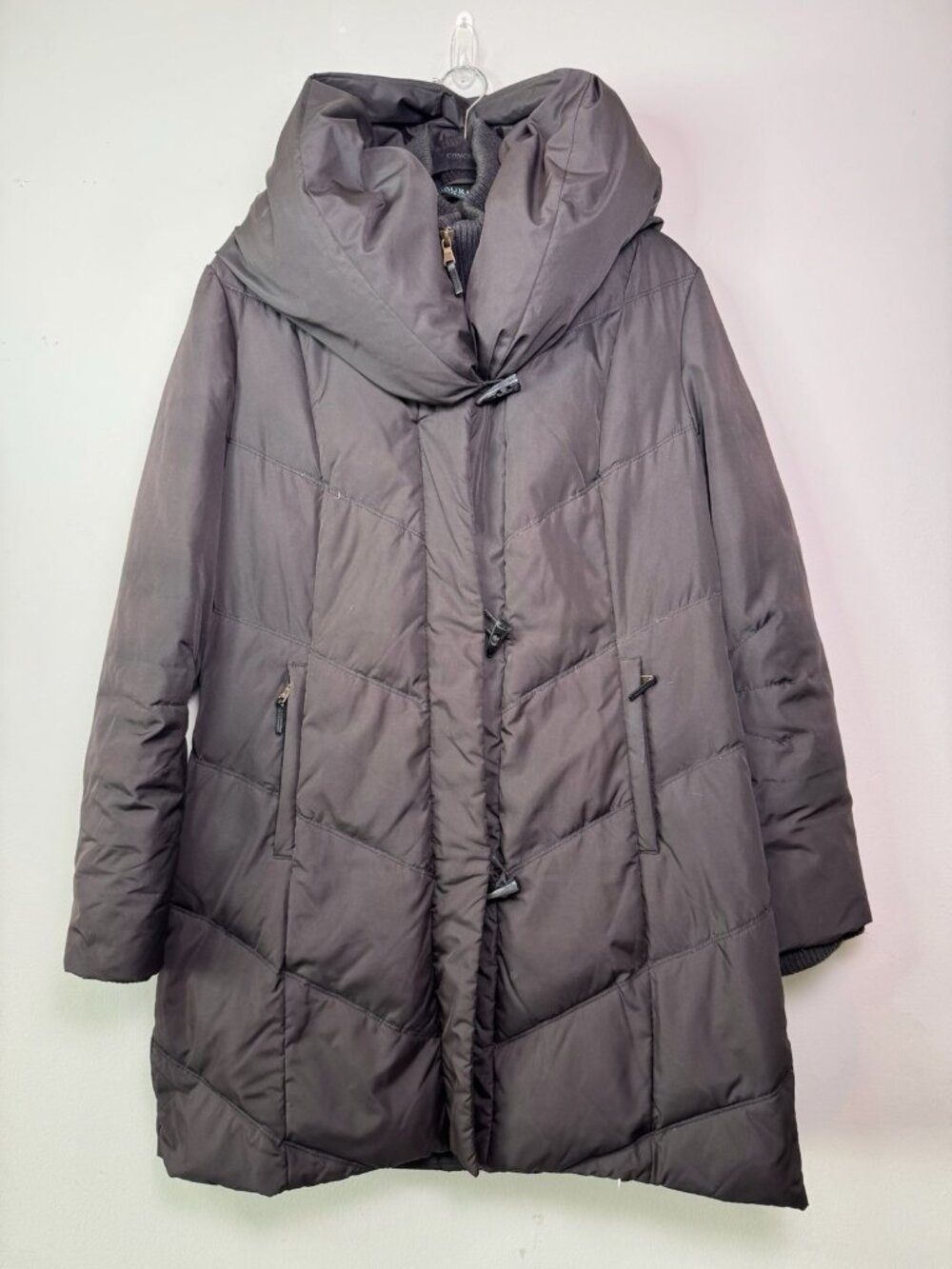 Lauren Ralph Lauren Pillow Collar Down Puffer Jacket Coat Women's L Black